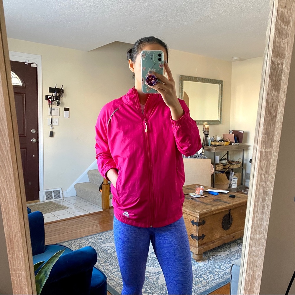 Adidas pink track jacket